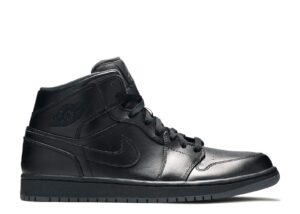 AJ Jordan 1 Mid 'Black' Everlasting Sneaker