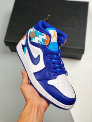 AJ Jordan 1 Mid 'Geometric Pint' 555112-105