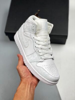 AJ Jordan 1 Mid Triple White 554724-130