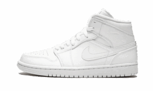 AJ JORDAN 1 MID TRIPLE WHITE