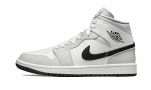 AJ JORDAN 1 MID WHITE LIGHT SMOKE GREY