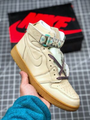AJ Jordan 1 Retro Hi Strap "N7" Light Cream Gum AR4410-207