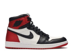 AJ Jordan 1 Retro High 'Satin Black Toe' Unfading Sneaker