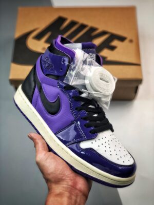 AJ Jordan 1 Zoom Comfort 'Purple Patent' Purple/Black-White CT0979-505
