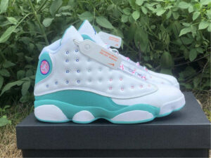 AJ Jordan 13 Retro White Soar Green Pink