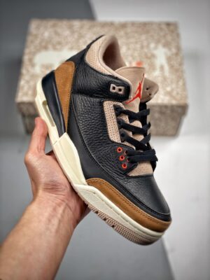 AJ Jordan 3 Desert Elephant Black/Rush Orange /Fossil Stone/Sail CT8532-008