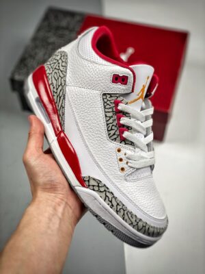 AJ Jordan 3 White/Light Curry-Cardinal Red-Cement Grey CT8532-126