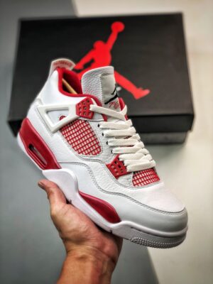 AJ Jordan 4 Alternate 89 White/Black-Gym Red 308499-106
