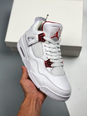 AJ Jordan 4 White/Metallic Silver-University Red CT8527-112