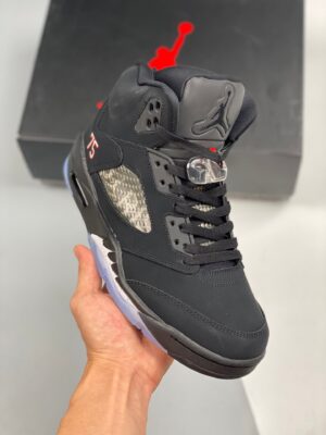 AJ Jordan 5 PSG Black/White-Challenge Red AV9175-001