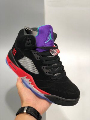 AJ Jordan 5 Top 3 Black/Fire Red-Grape Ice-New Emerald CZ1786-001