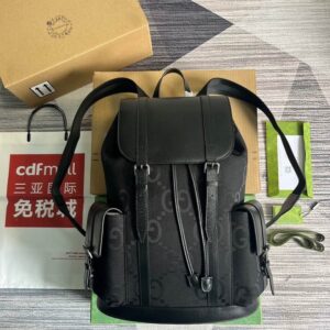 Gucci Black Jumbo GG Backpack 678829