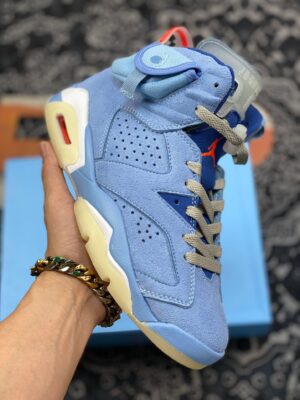 Travis Scott x AJ Jordan 6 Houston Oilers Light Blue